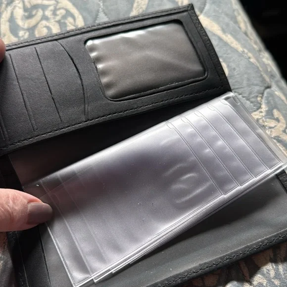 Harley Davidson leather check book cover & ID holder - Picture 2 of 4